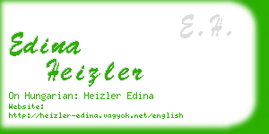 edina heizler business card